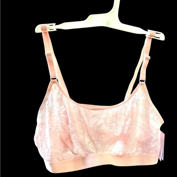 New women’s pink lace bralette bra 38C 36D 38D - Picture 2 of 3